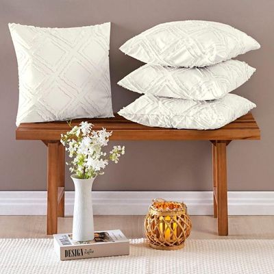 Capas De Almofadas Aveline 45cm X 45cm 04 Peças - Off White