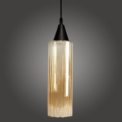 Lustre Pendente Taschibra Anne Rigato âmbar E27 Bivolt Preto