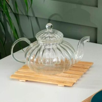 4 Descansos de Panela 17cm Quadrados de Bambu Porta Panela Chaleiras e Travessas Lyor