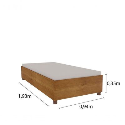 Cama Box Solteiro Monaco Tcil Cinamomo.