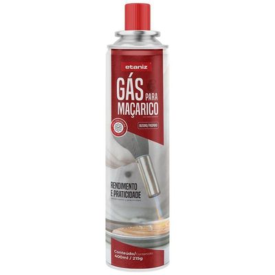 Kit 6 Cartuchos De Gás Para Maçaricos 400ml-215g Etaniz