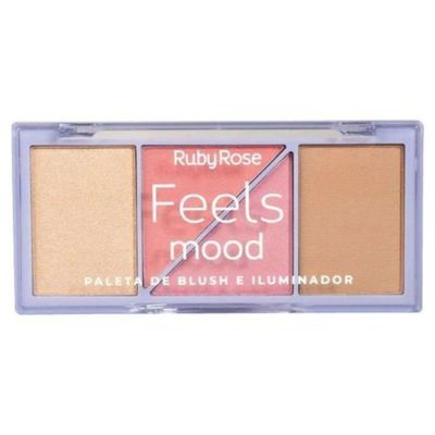 Ruby Rose Hb7529 Paleta De Blush E Iluminador Feels Mood 10,3g