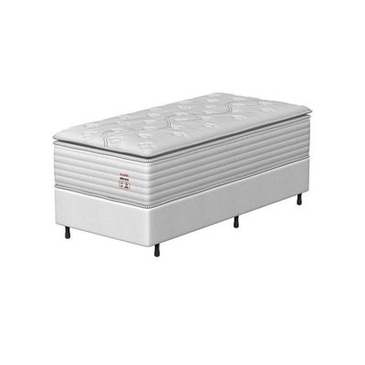 Conjunto Box Solteiro Mola Prodormir Hercules New Branco