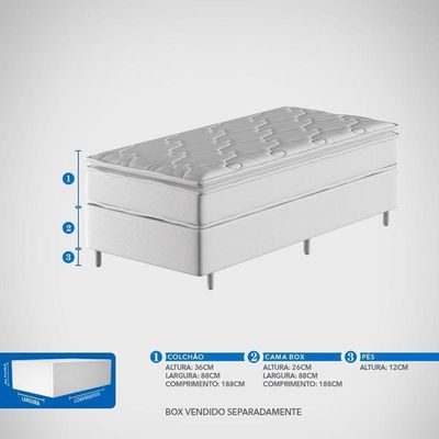 Colchão Solteiro Mola Ensacada Prodormir Rubi Soft Gel