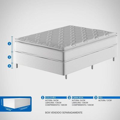 Colchão Casal Mola Ensacada Prodormir Rubi Soft Gel