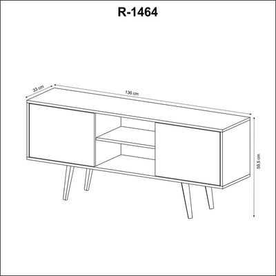 Rack Para Tv Até 42'' Com 2 Portas Amêndoa