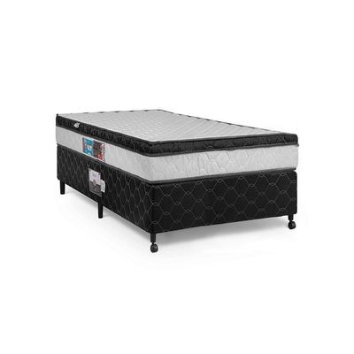 Cama Box + Colchão Castor Solteiro Montblanc One Face D45 96x203x52cm