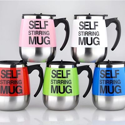 Caneca Misturadora Copo Mixer Magnético 400ml Recarregável Stirring Mug Xícara Elétrica - Branco