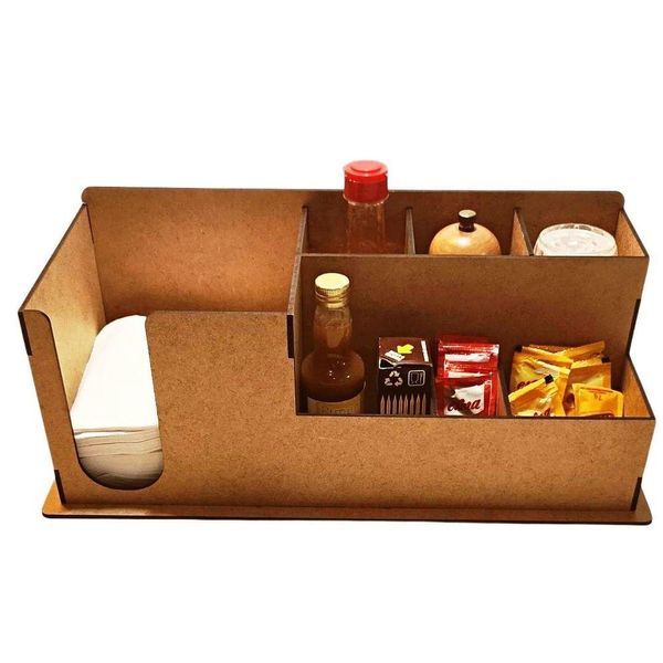 Porta Guardanapo E Sachê Em Mdf - Kit 5 Unidades