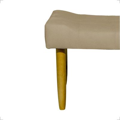 Puff Decorativo Confortável Retangular Para Sala Recepção Quarto Requinte Suede Cores Pés Palito