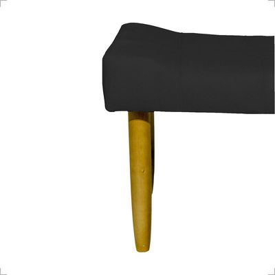 Puff Decorativo Confortável Retangular Para Sala Recepção Quarto Requinte Suede Cores Pés Palito