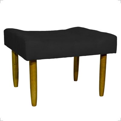 Puff Decorativo Confortável Retangular Para Sala Recepção Quarto Requinte Suede Cores Pés Palito