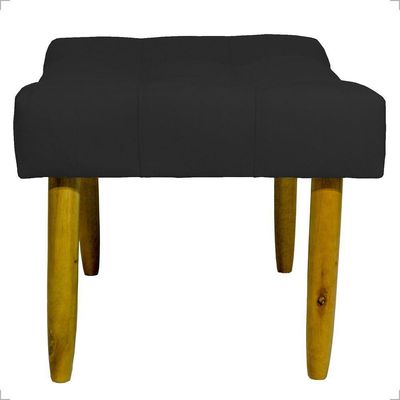Puff Decorativo Confortável Retangular Para Sala Recepção Quarto Requinte Suede Cores Pés Palito