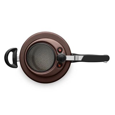 Panela De Pressão Alumínio Chocolate C/visor De Vidro 4,5l 9195