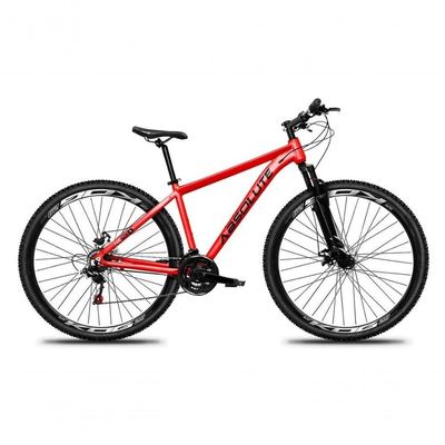 Bicicleta Aro 29 Absolute Nero 5 Câmbio Shimano 24v Acera K7 Garfo Trava Freio A Disco - Vermelho