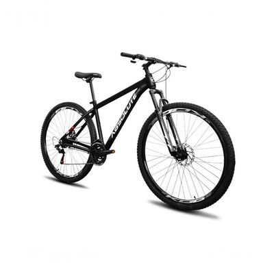 Bicicleta Aro 29 Absolute Nero 5 Câmbio Shimano 24v Acera K7 Garfo Trava Freio A Disco - Preto