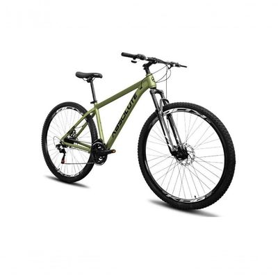 Bicicleta Aro 29 Absolute Nero 5 Câmbio Shimano 24v Acera K7 Garfo Trava Freio A Disco - Oliva