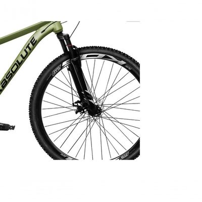 Bicicleta Aro 29 Absolute Nero 5 Câmbio Shimano 24v Acera K7 Garfo Trava Freio A Disco - Oliva
