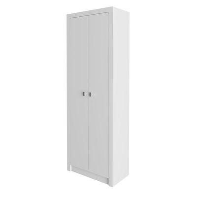 Armário Para Escritório 171,5x60cm Com 2 Portas E 5 Prateleiras Branco