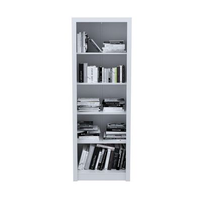 Armário Para Escritório 171,5x60cm Com 2 Portas E 5 Prateleiras Branco