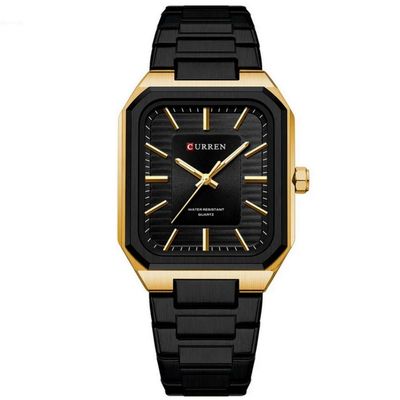 Relógio Masculino Em Aço Inoxidável De Quartzo Casual Impermavel 3atm Preto