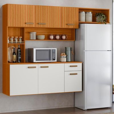 Cozinha Suspensa Lilian Freijó Uv/off Acetinado/ripado Frisado Z44 - Mpozenato
