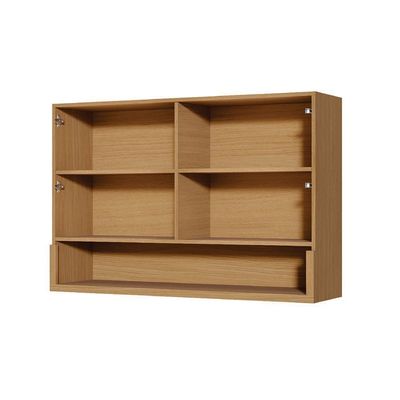 Armário Aéreo Nesher Simone Mendes em MDF 15mm com 2 Portas e 2 Prateleiras - 120cm de largura  Carvalho/Greige