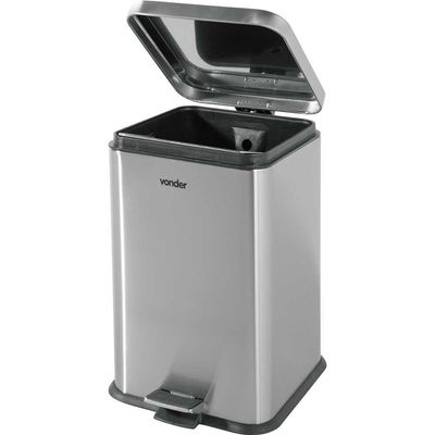 Lixeira Retangular 20l Inox Vonder