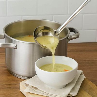 Kit 3 Talheres Para Cozinha Grande Inox Concha Escumadeira Colher Buffet Weck Utensílios
