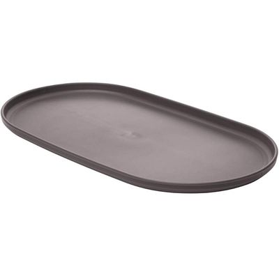 Kit 6 Travessa Oval Bambu Bandeja Plástico 30x17cm Prato Servir Lines Lyor