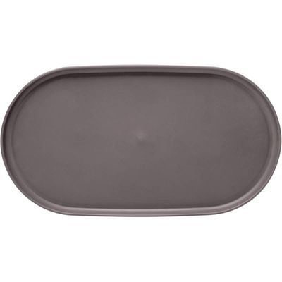 Kit 6 Travessa Oval Bambu Bandeja Plástico 30x17cm Prato Servir Lines Lyor