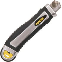 Estilete Profissional 18mm com 5 Lâminas Reposição Automática Corpo Metálico Emborrachado