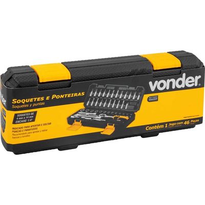 Soq Sext Enc 1/4" Jg 04a14mm 46pc Vonder