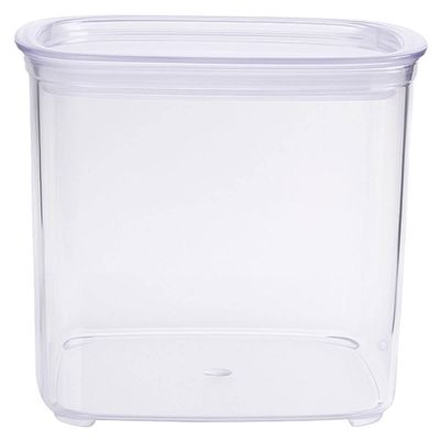 Pote Quadrado 800ml Plástico Organizador Biscoitos Grão Sementes Cinquetti