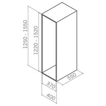 Coluna Deslizante Aramada Preto Masutti 4 Bandejas 35x47x152cm Organizador Alimentos