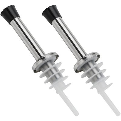 Bico Dosador com Tampa 2 Peças Plástico Inox para Garrafa Azeite Vinagre Weck