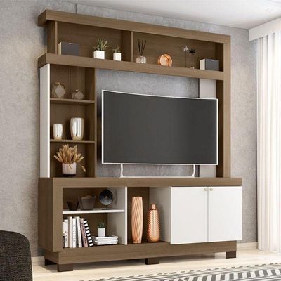 Estante Home Theater Mali Carvalho Oak Off White – Móveis Leão