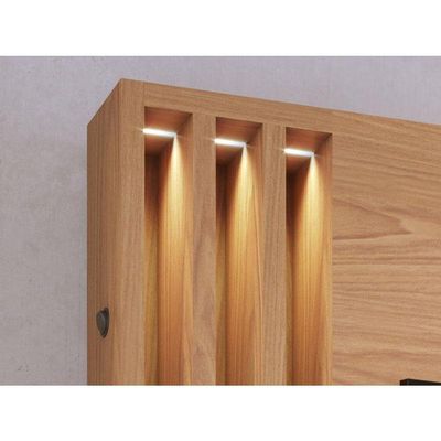 Estante Home Theater Ambiente Humaita Freijó Cinza Acetinado - Colibri
