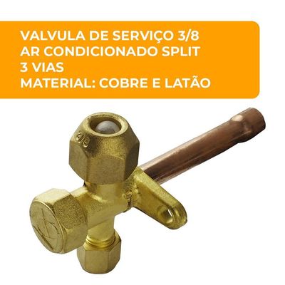Kit Válvula De Serviço 1/4 E 3/8 1 Unidade
