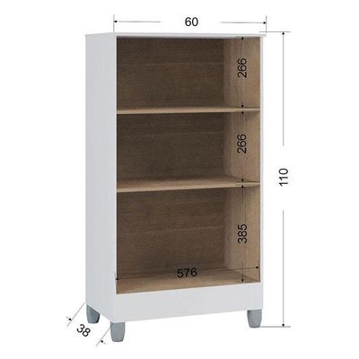Cômoda 868 4 Gavetas E 1 Porta Com Armário Multiuso 2 Portas Pequeno Branco Brilho - Poquema