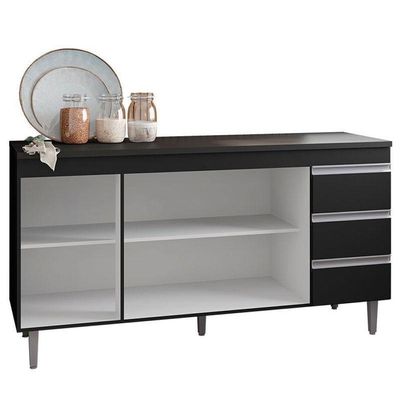 Balcão De Pia Andréia 150 Cm Preto – Ajl