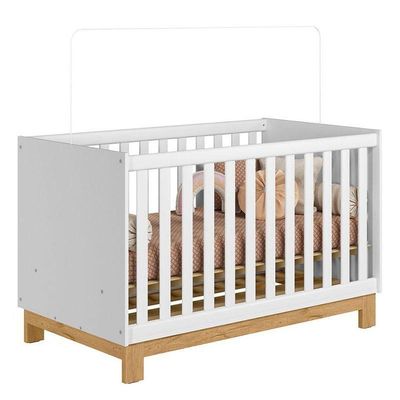 Berço Americano 4315 E Guarda Roupa 4340 Q Encanto Slim Branco Acetinado – Qmovi