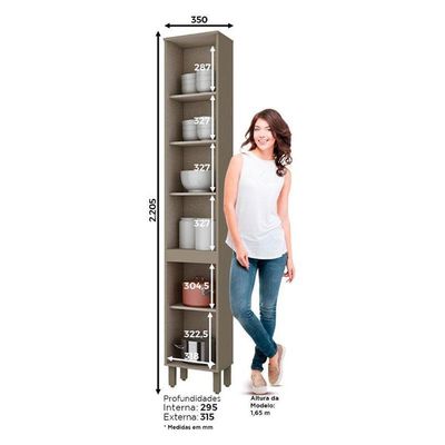 Armário Paneleiro évelin 2 Portas Duna Cristal – Henn