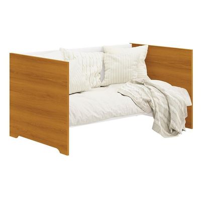 Berço Evolution 4 Em 1 Branco Fosco/savana Com Colchão Supreme - Reller Móveis Branco Fosco/savana