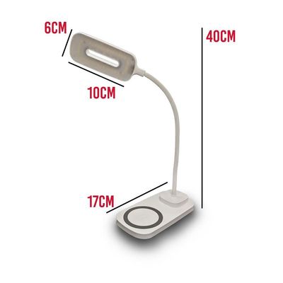 Luminaria de Mesa Led Carregador Induçao Celular Touch Artic Bivolt