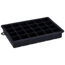Forma De Gelo Silicone 24 Cubos 19,5x12,5x3cm Preto Weck Retangular Maleável Refrigeradores Drinks