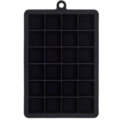 Kit 2 Formas De Gelo Silicone 24 Cubos 19,5x12,5x3cm Preto Weck Retangular Maleável Refrigeradores