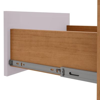 Comoda Vedra 7 Gavetas 2 Portas Amendoa Clean/Off White
