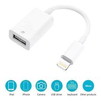 Adaptador Cabo OTG Lighting Usb Compatível iPhone e iPad Pen Drive