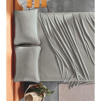 Jogo de Cama Simples King 3 Peças Altenburg Cinza UN / Cinza
